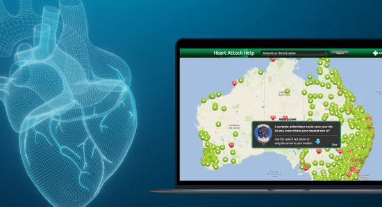 Banner. Heart Attack Help &ndash; a Healthcare Platform 550x299 -