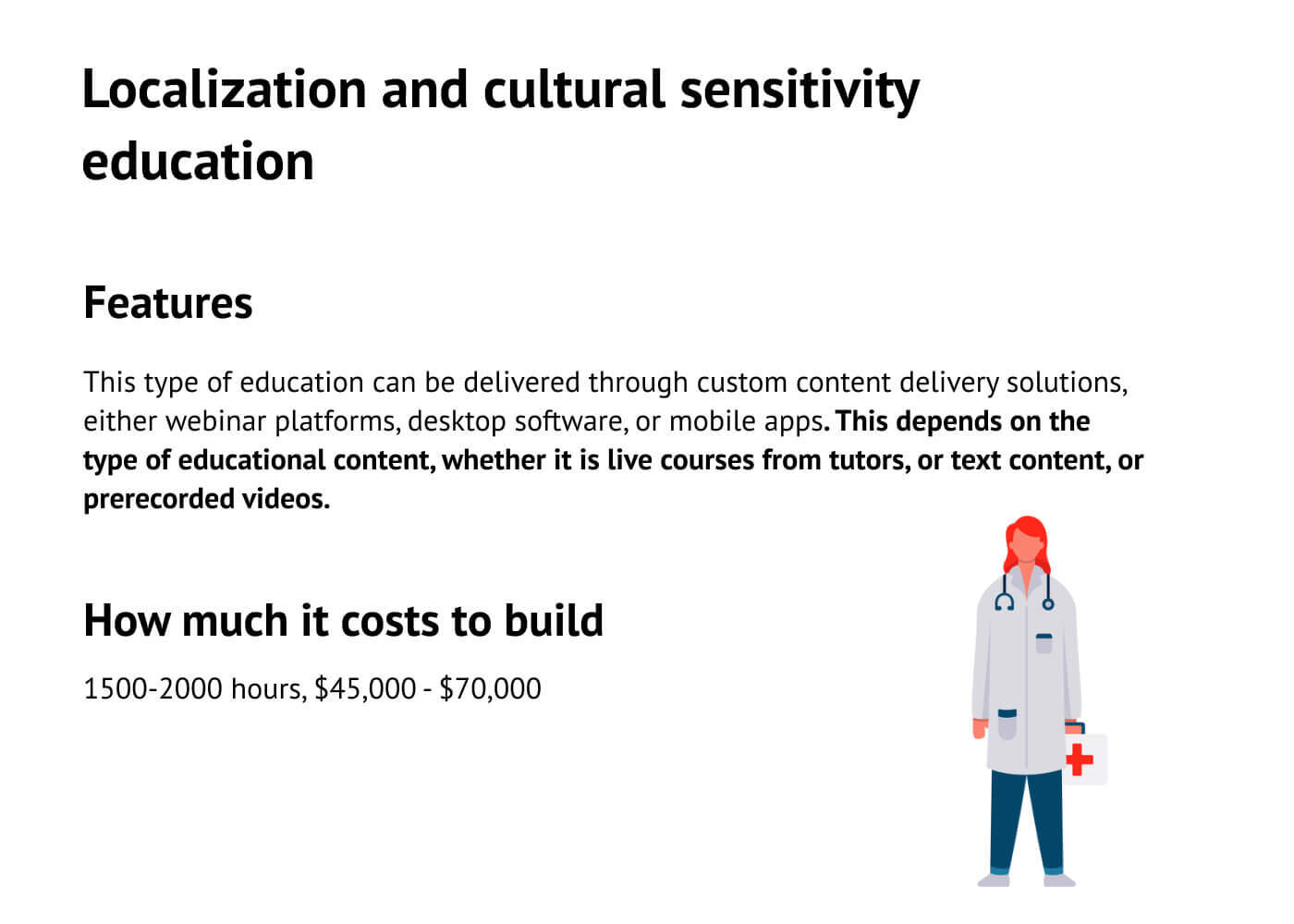 Custom E-learning Apps for Healthcare: Types, Benefits, Development Costs pic 7 - Custom E-learning Apps for Healthcare: Types, Benefits, Development Costs
