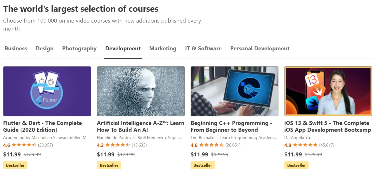 udemycategories - How to Make an E-Learning Platform Like Udemy