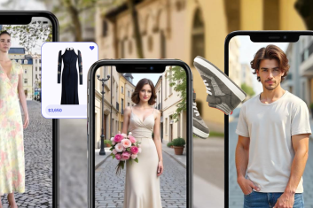 Banner. Virtual Fitting Room on Mobile  30 Reduction in Returns 353x235 -