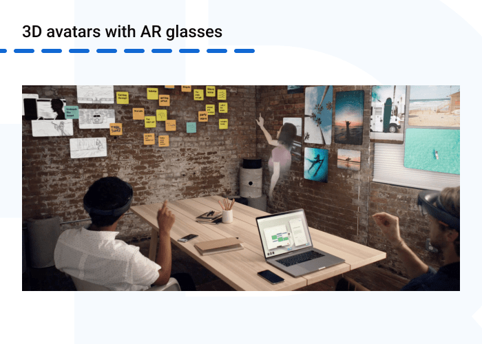 3D avatars with AR glasses min - Augmented Reality (AR) for Conferencing and Business Communication