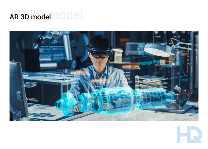 AR 3D model min - Augmented Reality (AR) for Conferencing and Business Communication