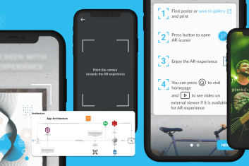 Banner. A Cross Platform Mobile AR App to Scan Markers or QR Codes  3K App Downloads 353x235 -