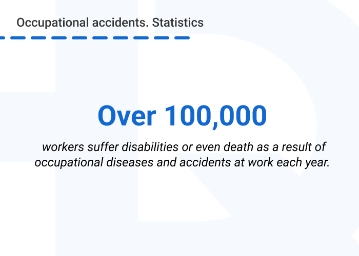 Occupational accidents statistics - Benefits of Virtual and Augmented Reality Training for Employees