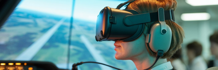 Banner. VR and AR Role in Aviation and Flight Training 728x235 -