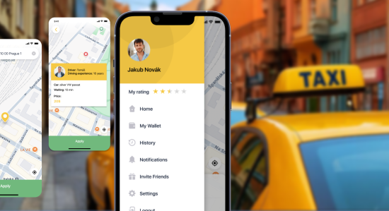 Taxi service application 550x299 - Portfolio